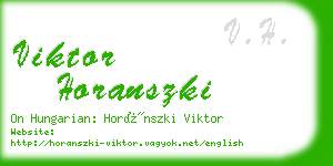 viktor horanszki business card